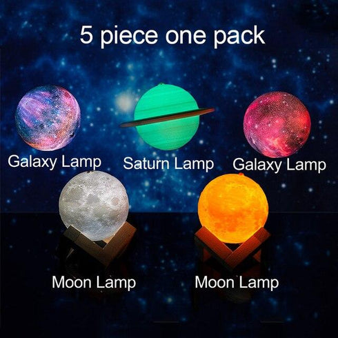 Spacemas - 3D Solar System (Planetary) Lamp Ornaments for Christmas Tree Decor